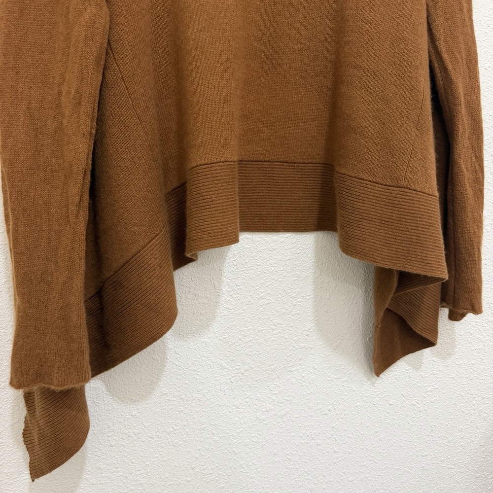 Neiman Marcus 100% Cashmere Brown Waterfall Cardigan Open Front, Women Large - Picture 5 of 6